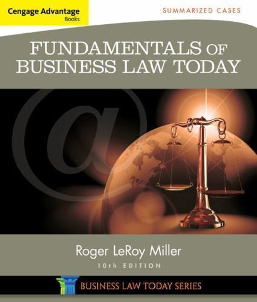 Fundamentals of Business Law Today Summarized Cases Roger LeRoy Miller Paperback